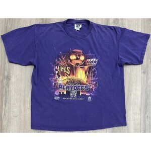 Vintage Lee Sports Sacramento Kings 1999 Playoffs Purple T-Shirt Men’s Size 2XL
